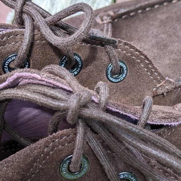 Daniel Hechter Brown Suede Lace Up Ankle Boots Women 7.5 Gorpcore - Picture 6 of 13